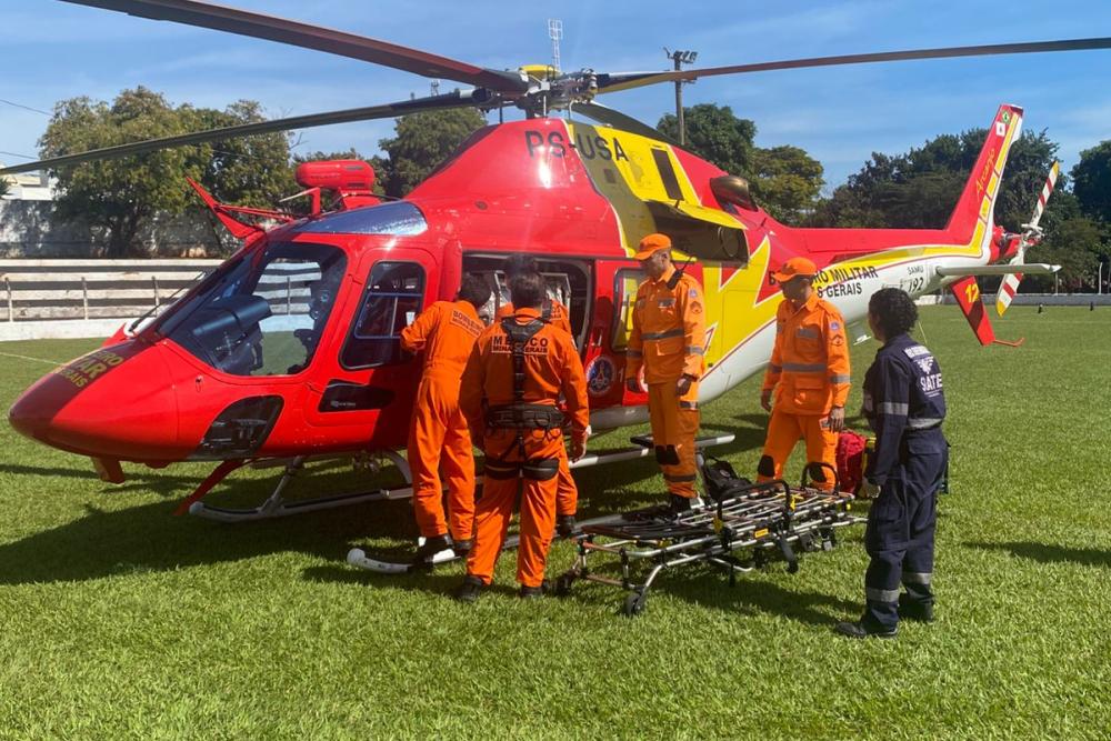 Bebê de 18 dias é transferido em operação aeromédica entre Sacramento e Uberaba
